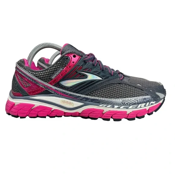 Brooks Glycerin 10 Womens 9.5 Running Sneakers Gray Pink Athletic Shoes - Picture 1 of 11